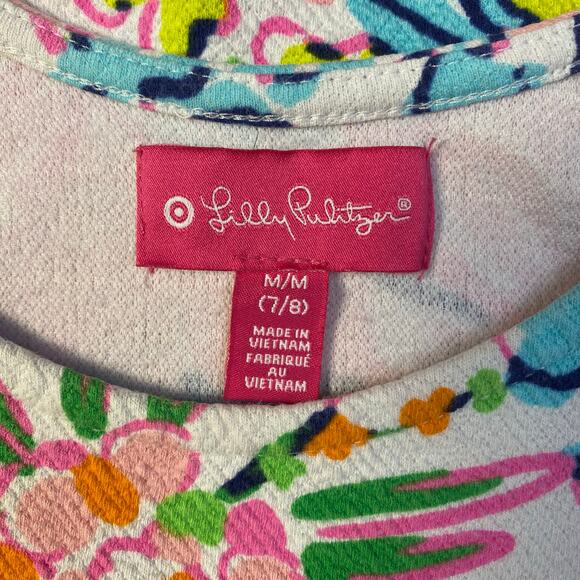 Lilly Pulitzer for Target Girls Nosey Posey Crop Tank Top Size M 7/8 - Picture 2 of 7